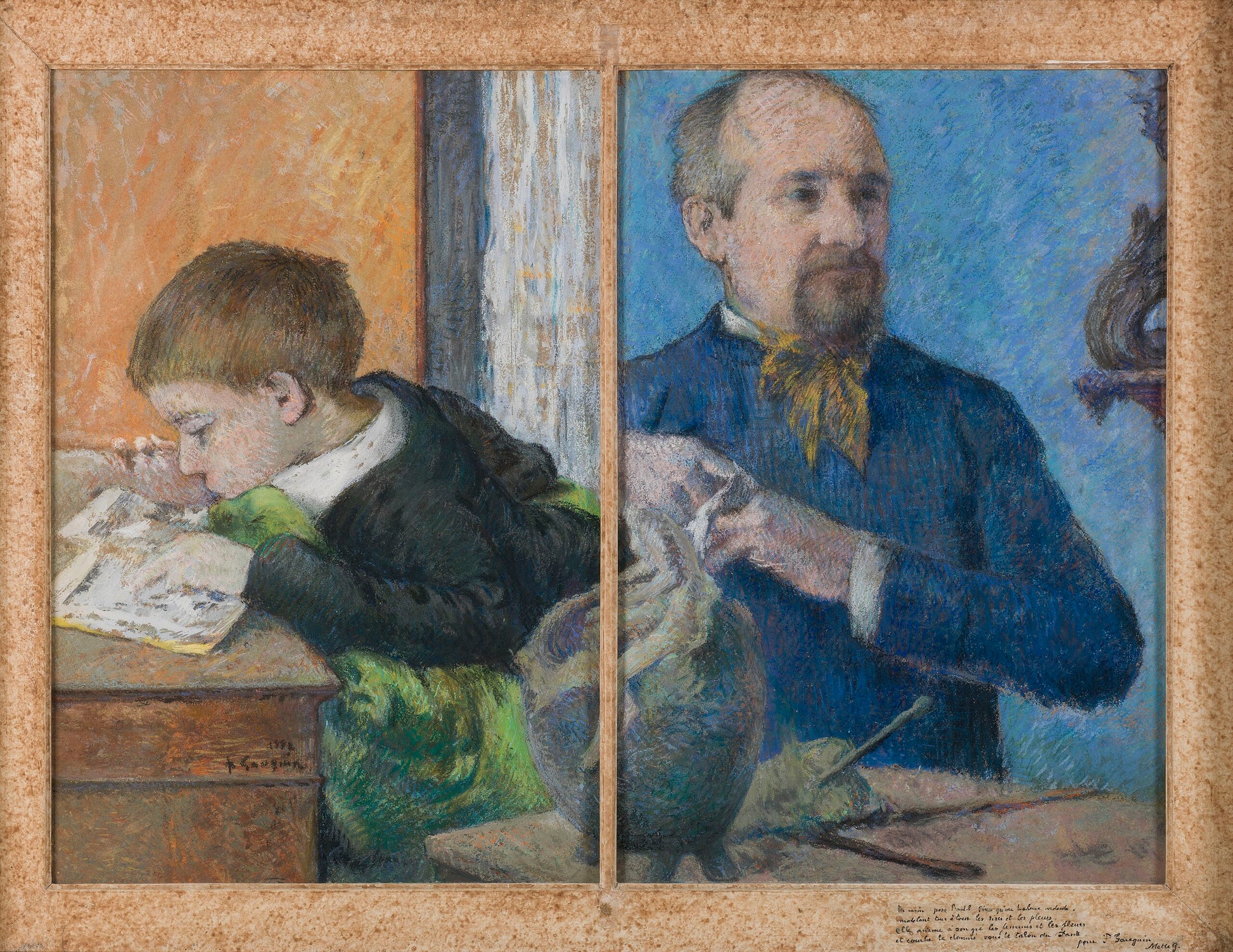 Lo Scultore Jean Paul Aubé (1837-1916) e suo figlio, Emile - Paul Gauguin