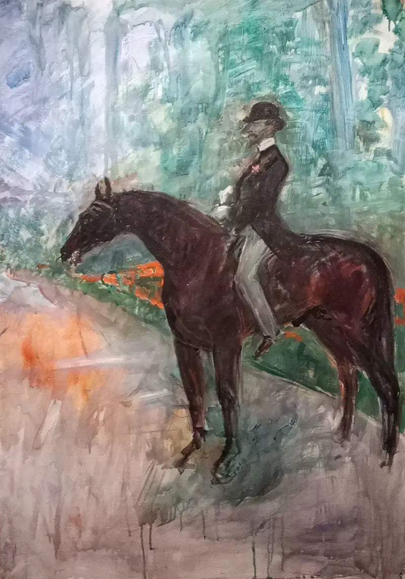 Il conte di Toulouse-Lautrec a cavallo - Henri de Toulouse-Lautrec