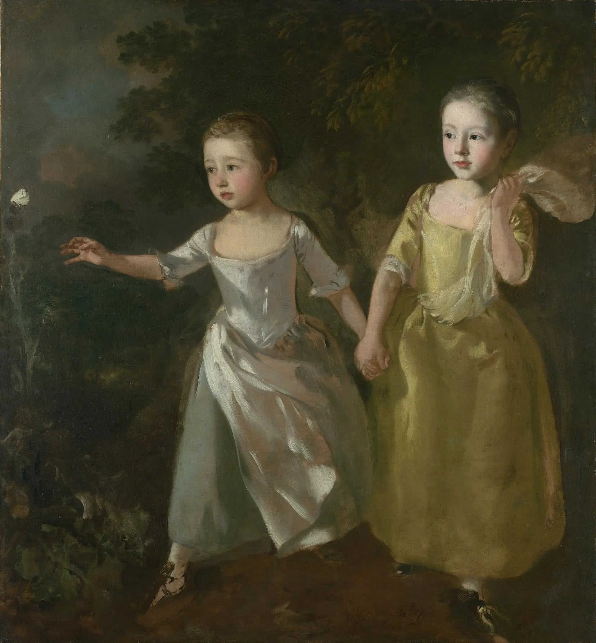 Les filles du peintre à la chasse aux papillons - Thomas Gainsborough - Alpha Reproduction