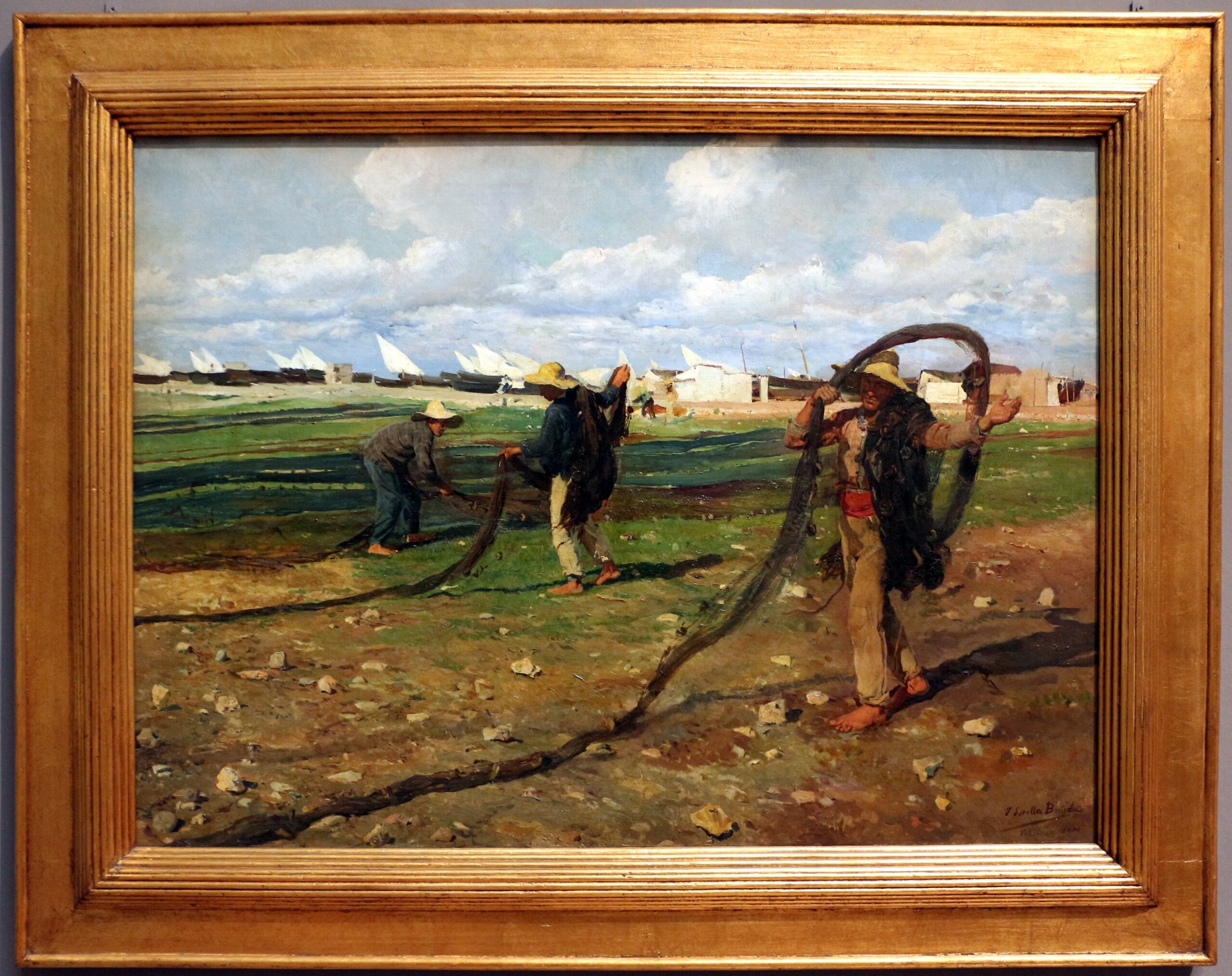 I pescatori raccolgono le loro reti - Joaquín Sorolla