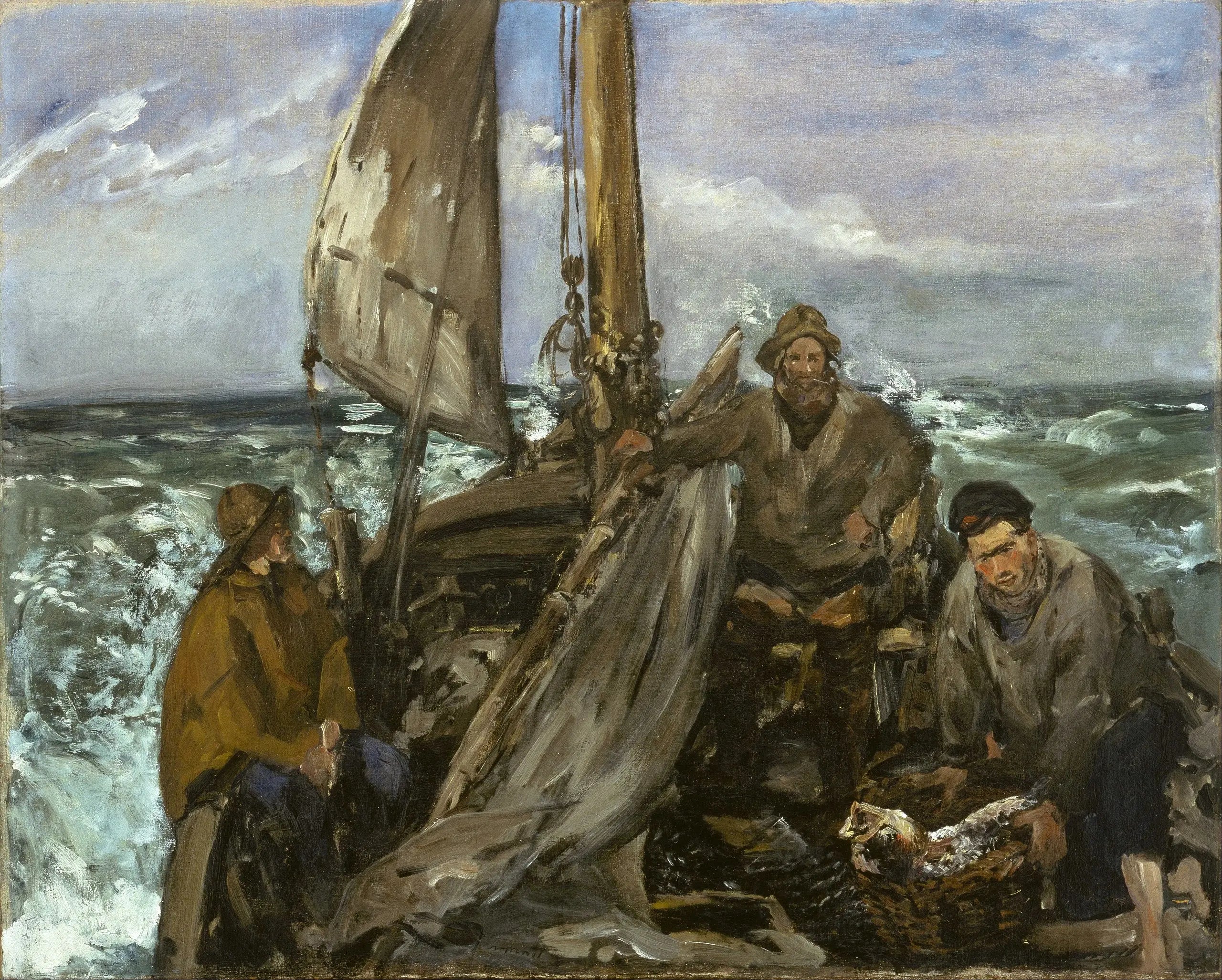 Reproduction du tableau « Les travailleurs de la mer - Édouard Manet » par Alpha Reproduction en peinture à l’huile