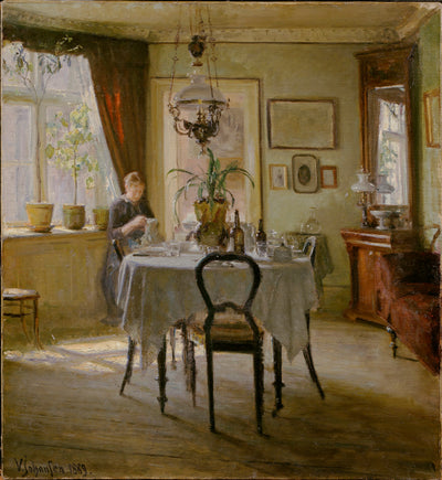 Luce del sole nella sala da pranzo - Viggo Johansen