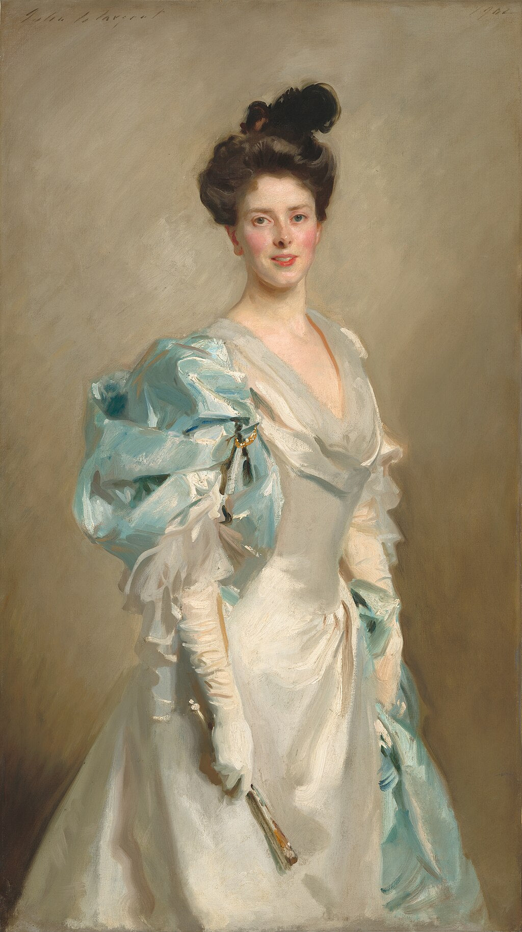 Reproduction du tableau « Mary Crowninshield Endicott Chamberlain (Mme Joseph Chamberlain) - John Singer Sargent » par Alpha Reproduction en peinture à l’huile
