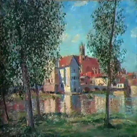 Reproduction du tableau « Moret-sur-Loing : Soleil du matin - Alfred Sisley » par Alpha Reproduction en peinture à l’huile