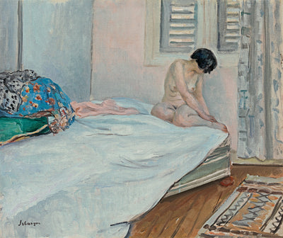Nudo seduto ai piedi del letto, Le Cannet - Henri Lebasque
