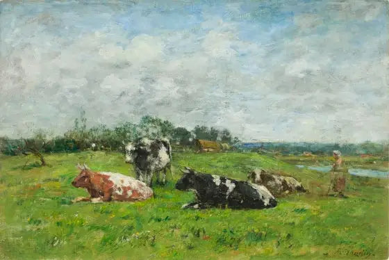 Pascolo in Normandia - Eugène Boudin