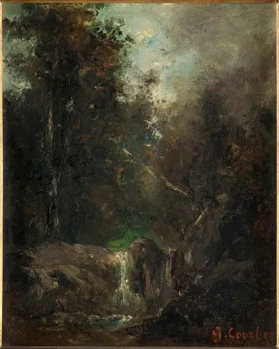 Paesaggio con cascata - Gustave Courbet