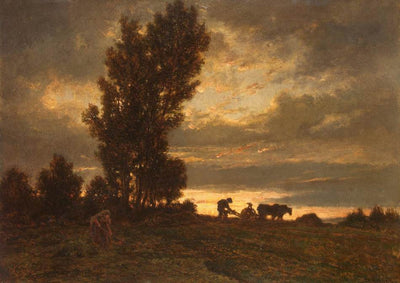 Paesaggio con aratore - Théodore Rousseau