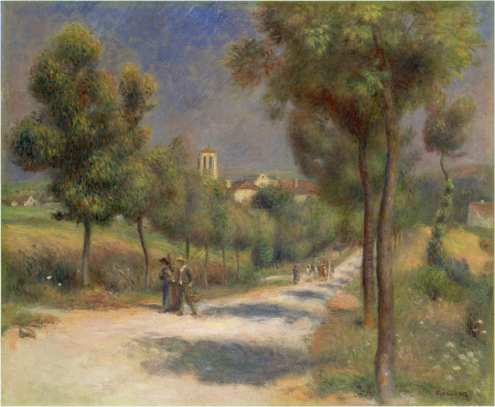 Reproduction du tableau « Paysage d'Essoyes, tôt le matin - Pierre-Auguste Renoir » par Alpha Reproduction en peinture à l’huile