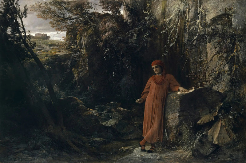 Pétrarque alla fontana di Vaucluse - Arnold Böcklin