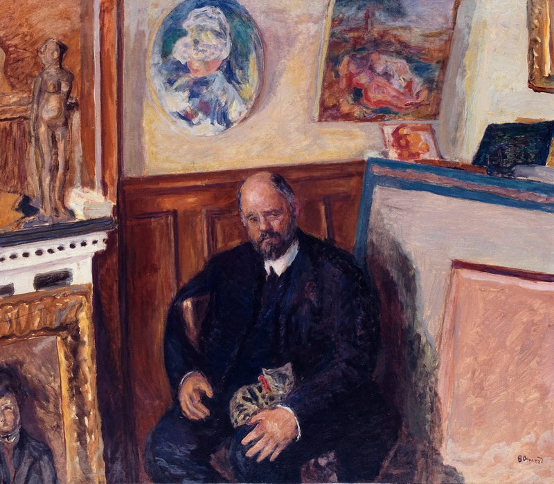 Ritratto di Ambroise Vollard con gatto - Pierre Bonnard