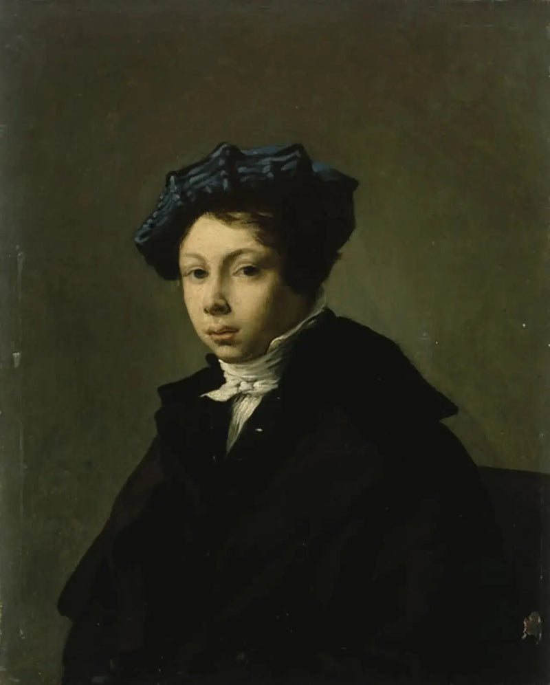 Ritratto di giovane uomo con berretto blu - Eugène Delacroix