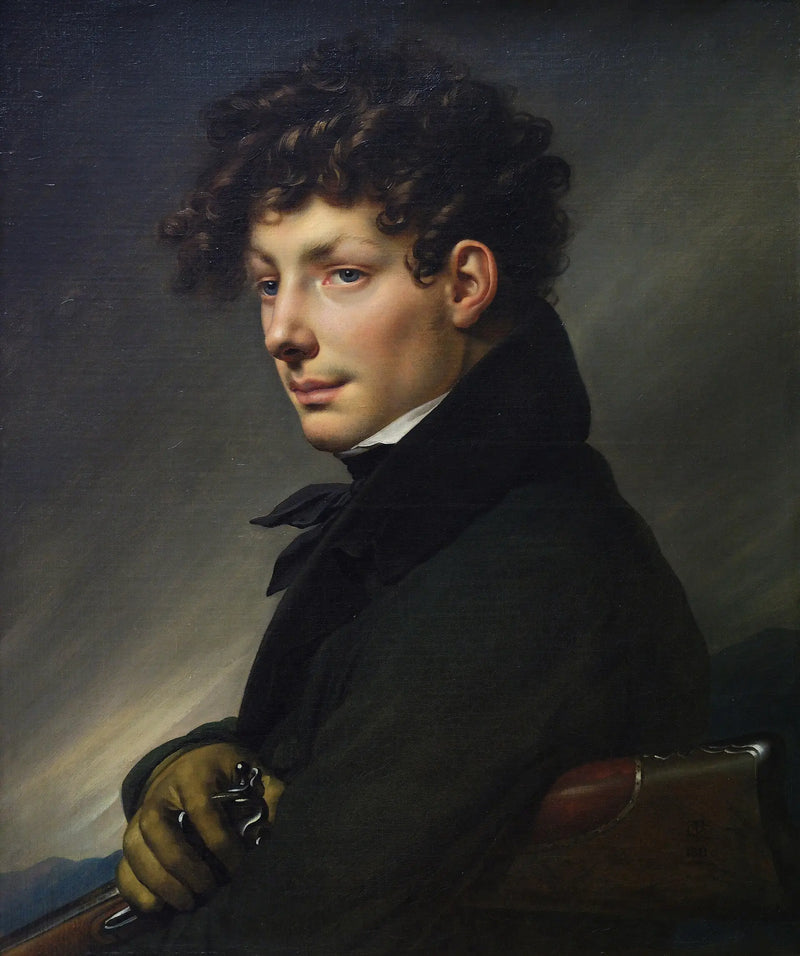 Ritratto di giovane uomo cacciatore - Anne-Louis Girodet