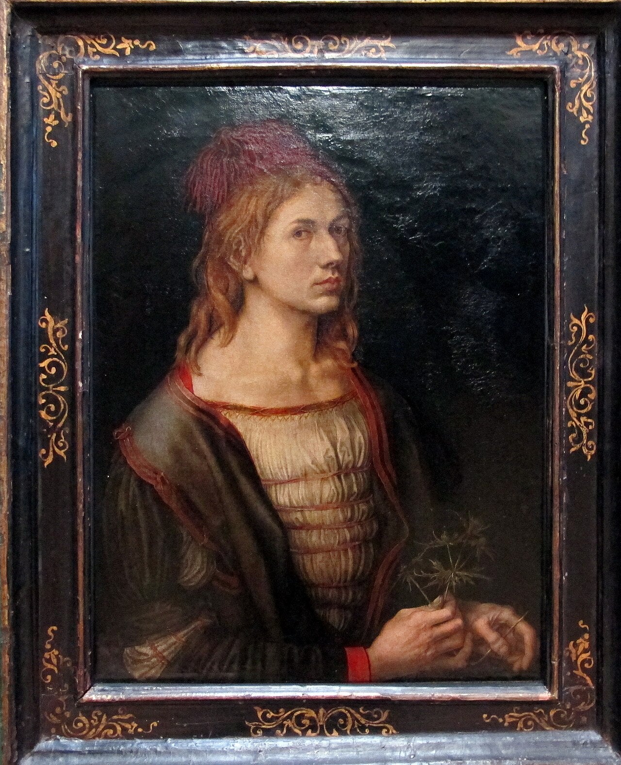 Ritratto dell'artista in affitto con un cardo - Albrecht Dürer