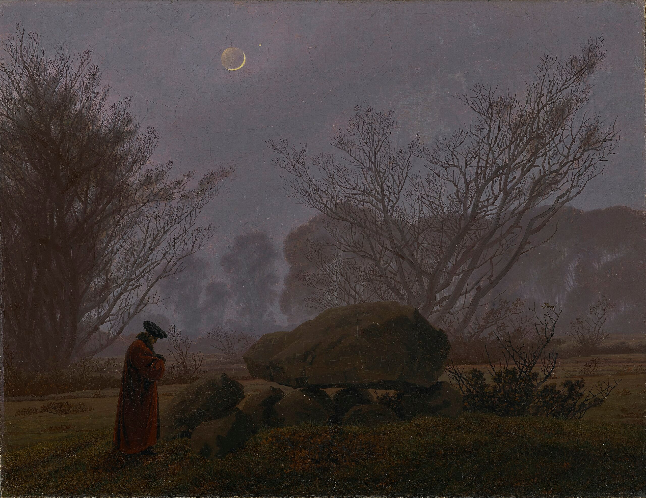 Passeggiata al crepuscolo - Caspar David Friedrich