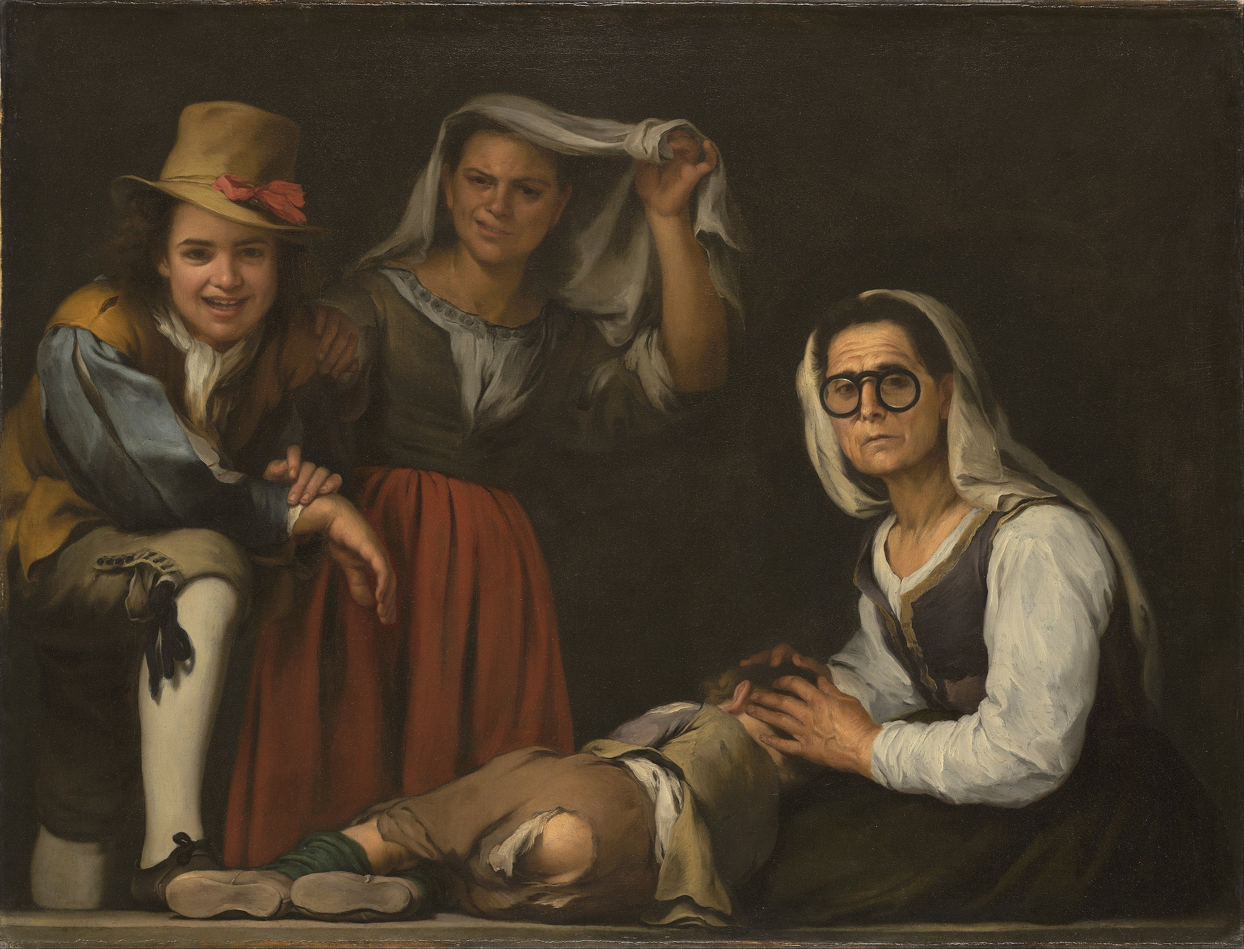 Quatre Figures sur l'escalier - Bartolomé Esteban Murillo
