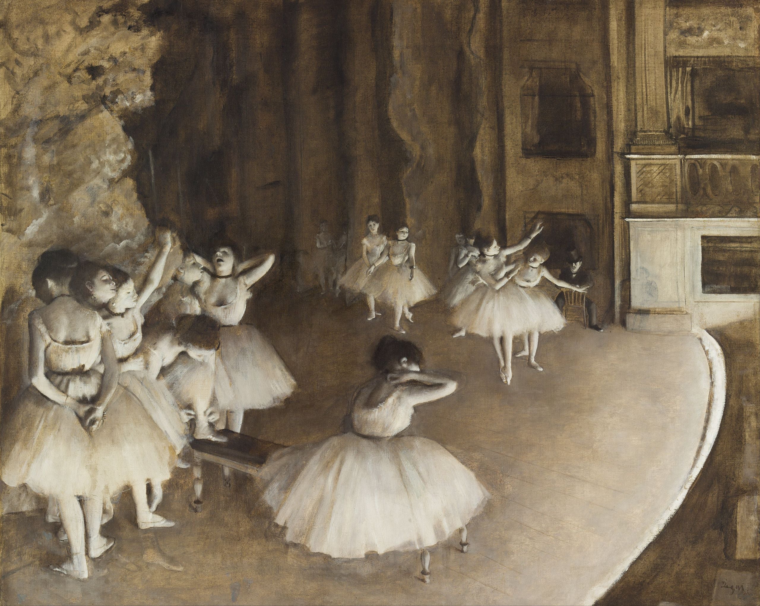 Ripetizione di un balletto sul palco - Edgar Degas