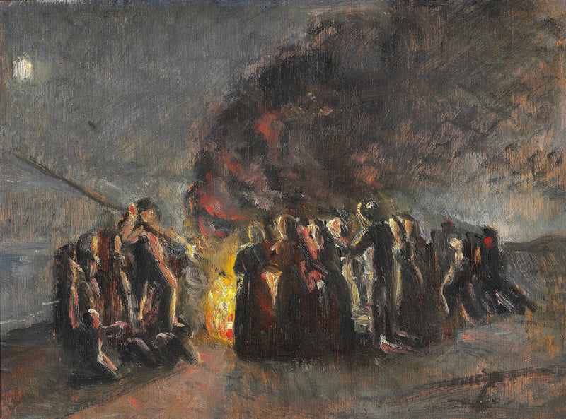 Vigilia del Solstizio d'estate, spiaggia di Skagen. -Michael Peter Ancher