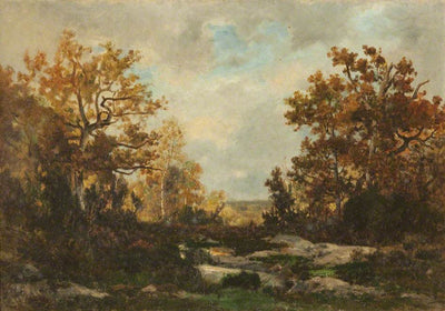 Fiume in un paesaggio boscoso – Théodore Rousseau