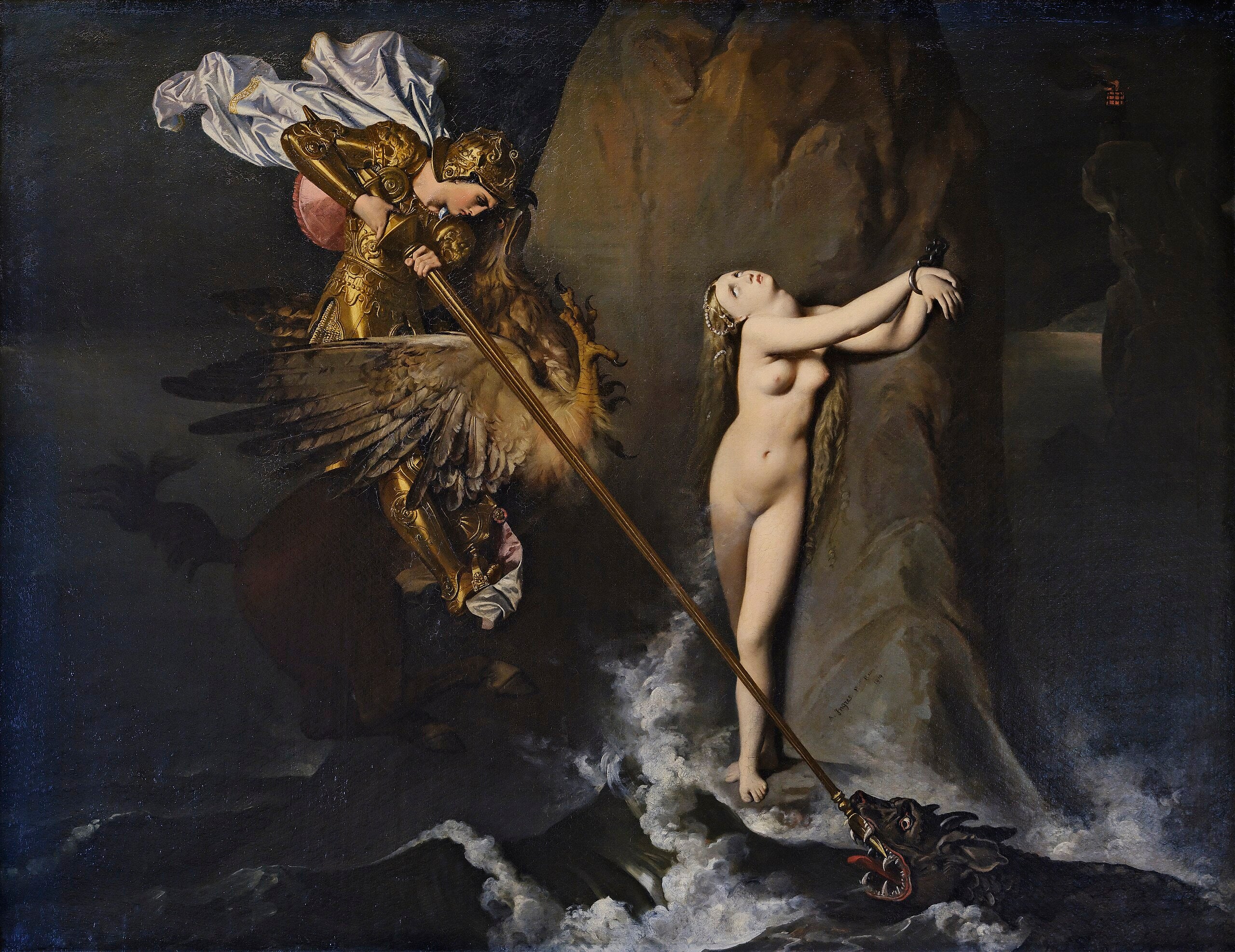 Roger délivrant Angélique - Jean-Auguste-Dominique Ingres