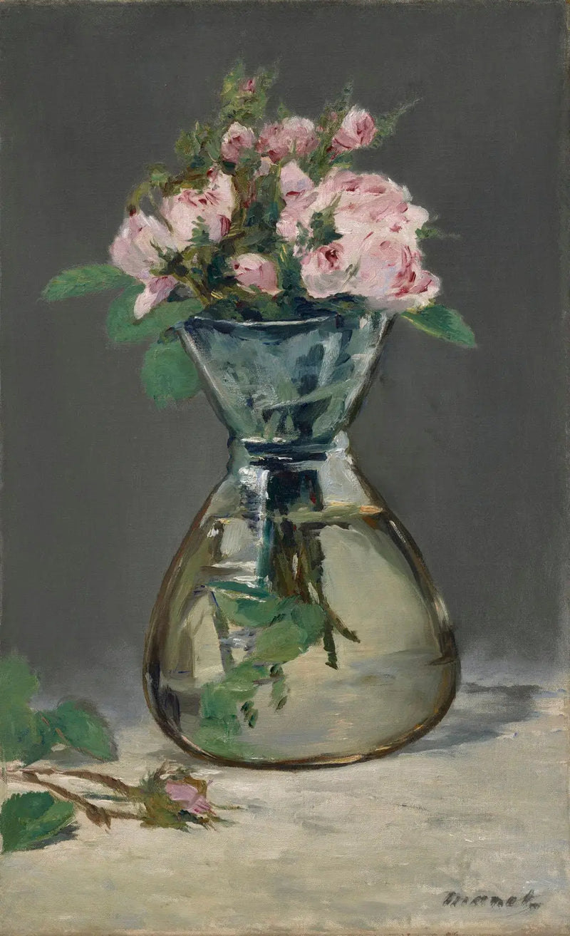 Rose spumose in un vaso - Édouard Manet