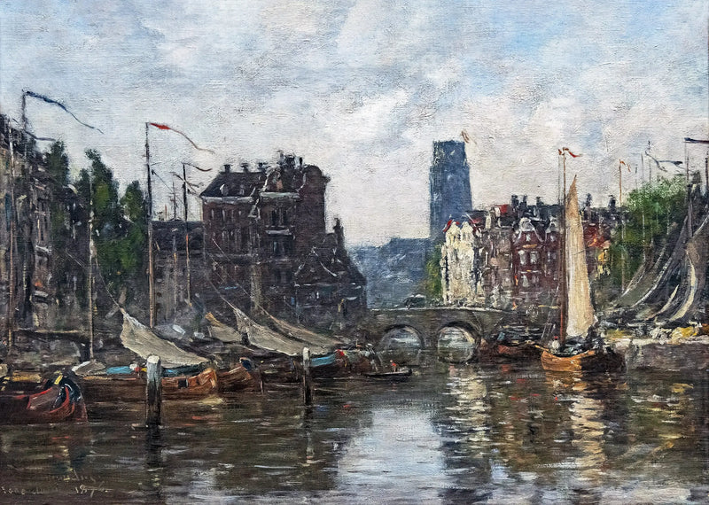 Rotterdam, il ponte della Borsa - Eugène Boudin