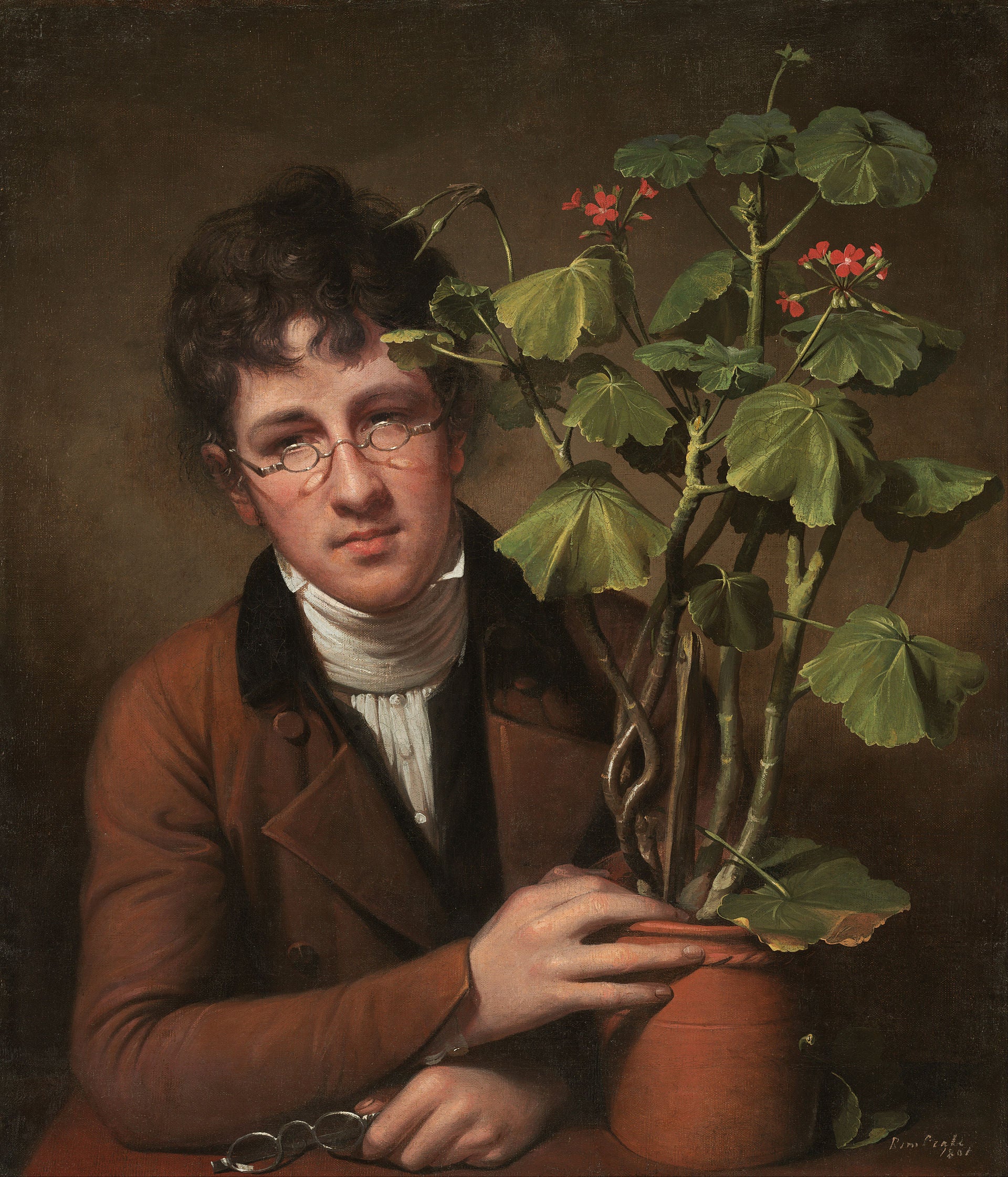Rubens Peale avec un géranium - Rembrandt Peale