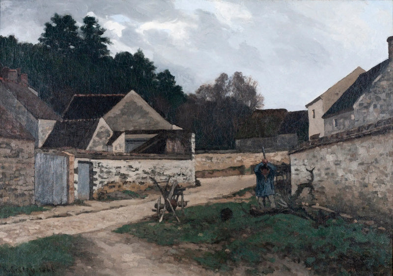 Via di villaggio a Marlotte, vicino a Fontainebleau - Alfred Sisley