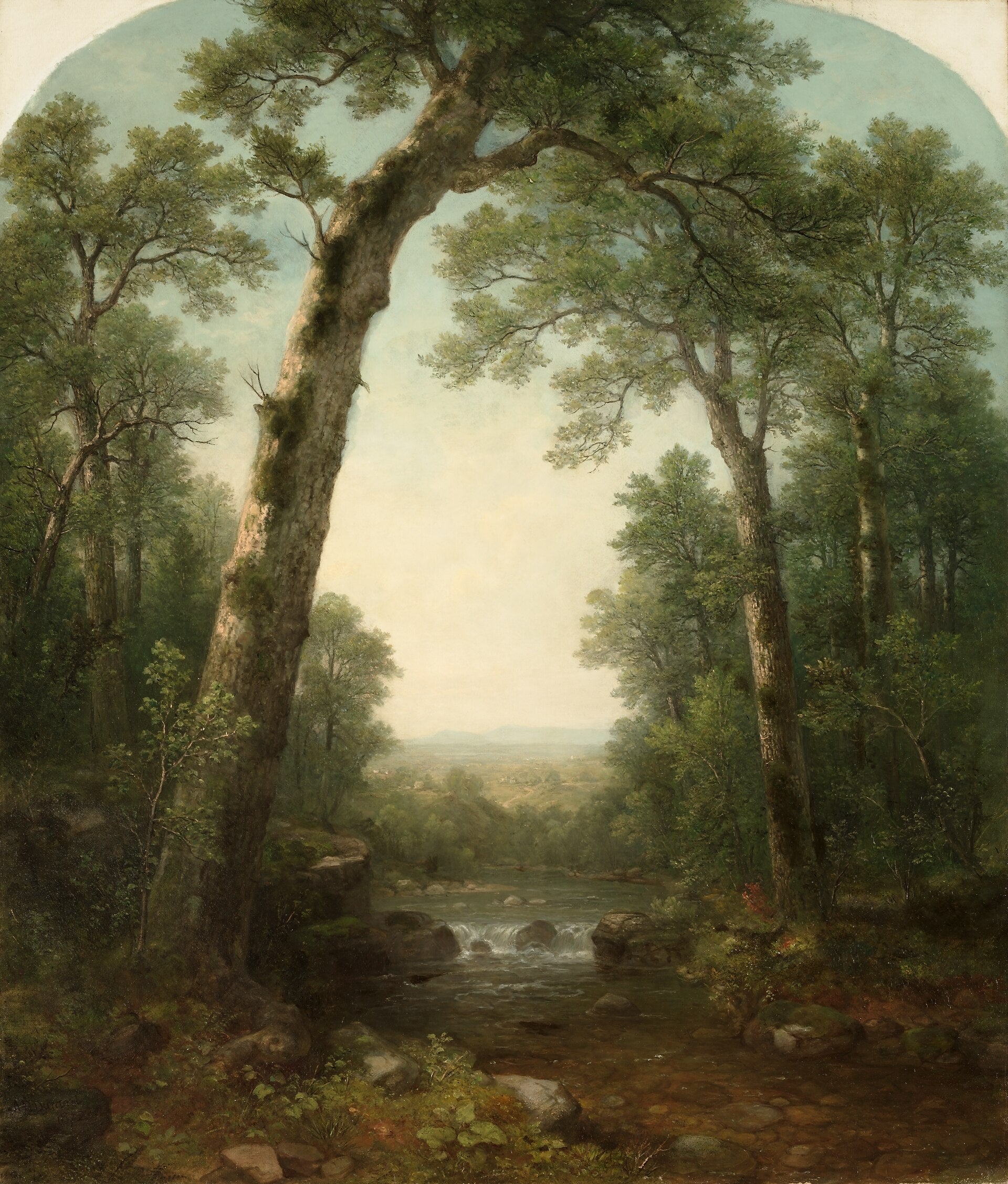 Ruisseau forestier avec vue - Asher Brown Durand - Alpha Reproduction