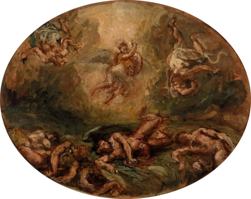 San Michele vince il diavolo - Eugène Delacroix