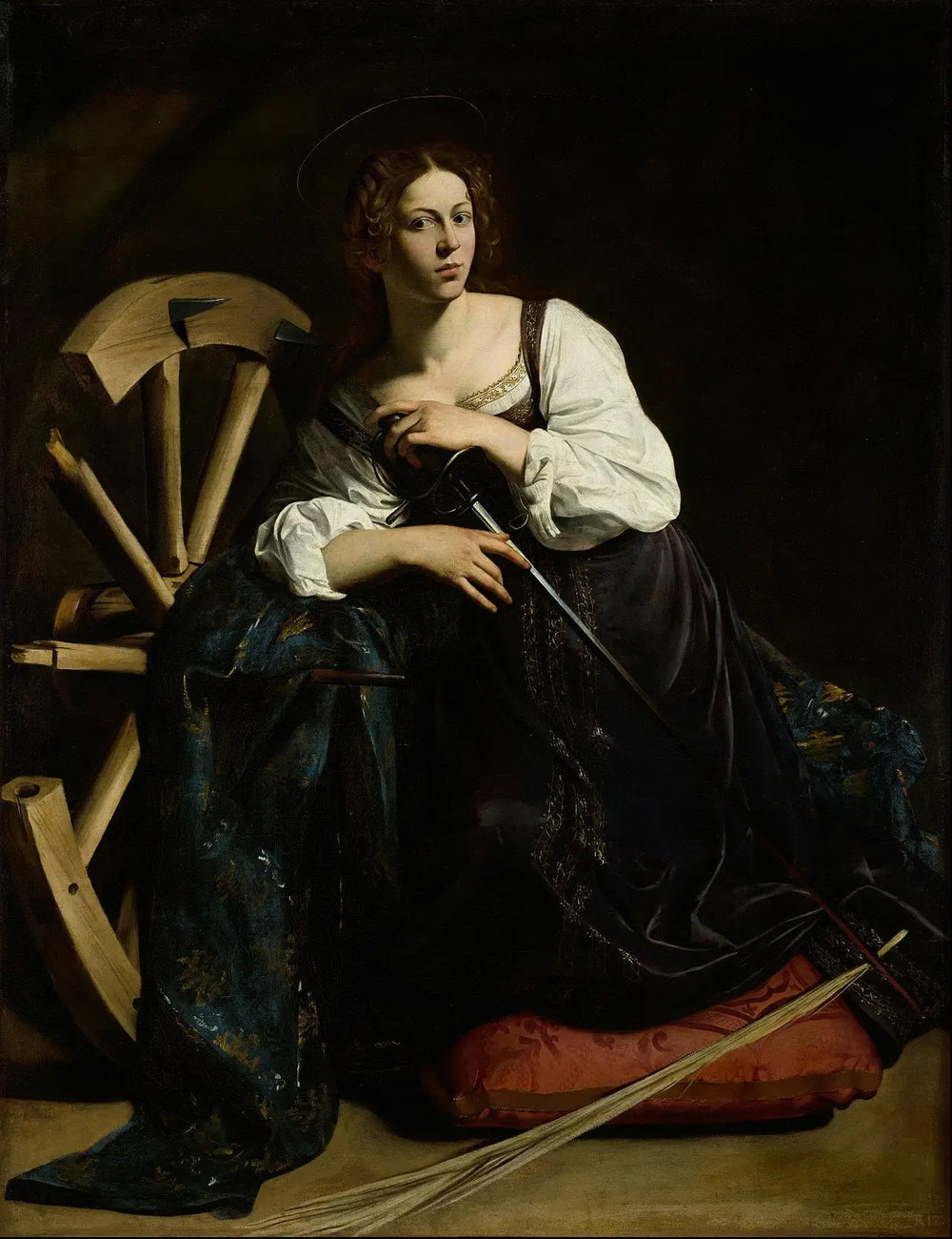 Reproduction du tableau « Sainte Catherine d'Alexandrie - Le Caravage » par Alpha Reproduction en peinture à l’huile