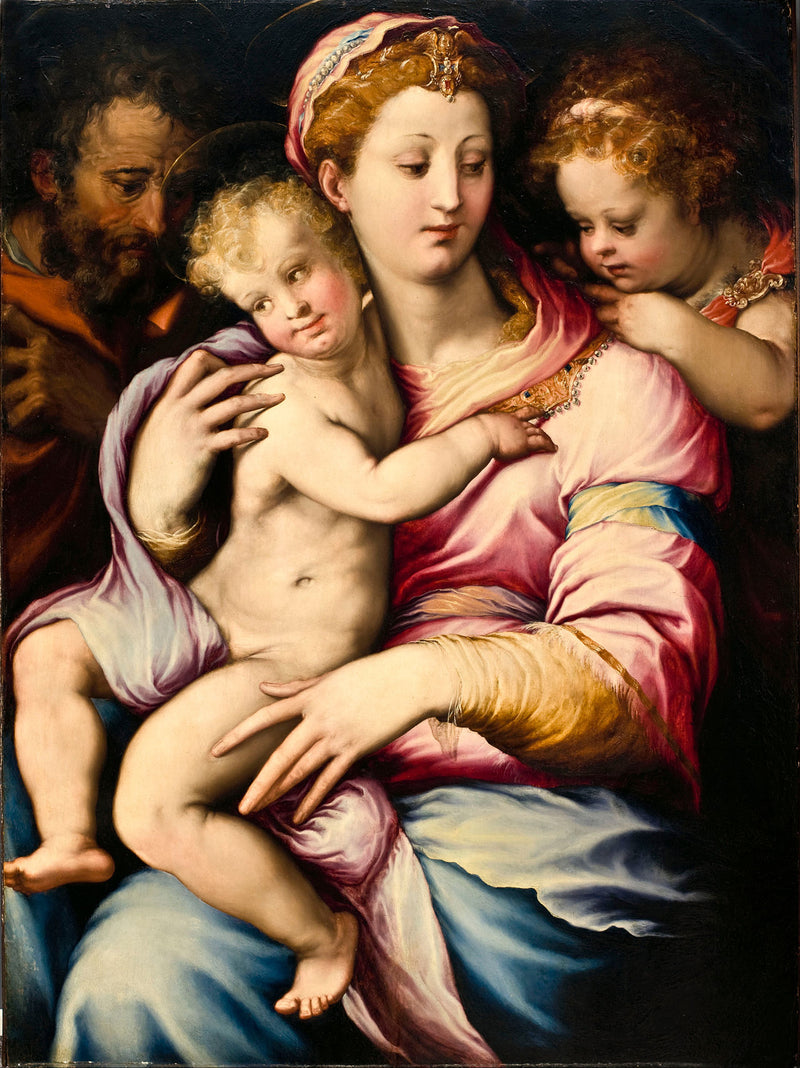 Santa Famiglia con san Giovanni Battista - Francesco Salviati