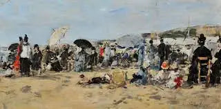 Sulla spiaggia di Trouville - Eugène Boudin