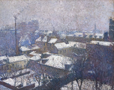 I tetti di Parigi sotto la neve - Henri-Jean Guillaume Martin