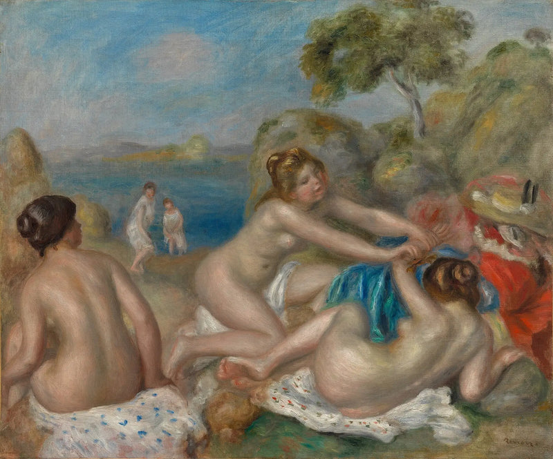 Tre Bagnanti con granchio - Pierre-Auguste Renoir