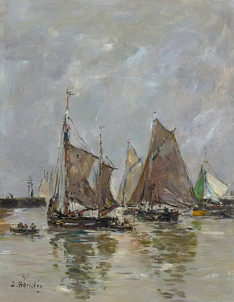 Trouville, l'attrezzatura dei pescatori di sardine - Eugène Boudin