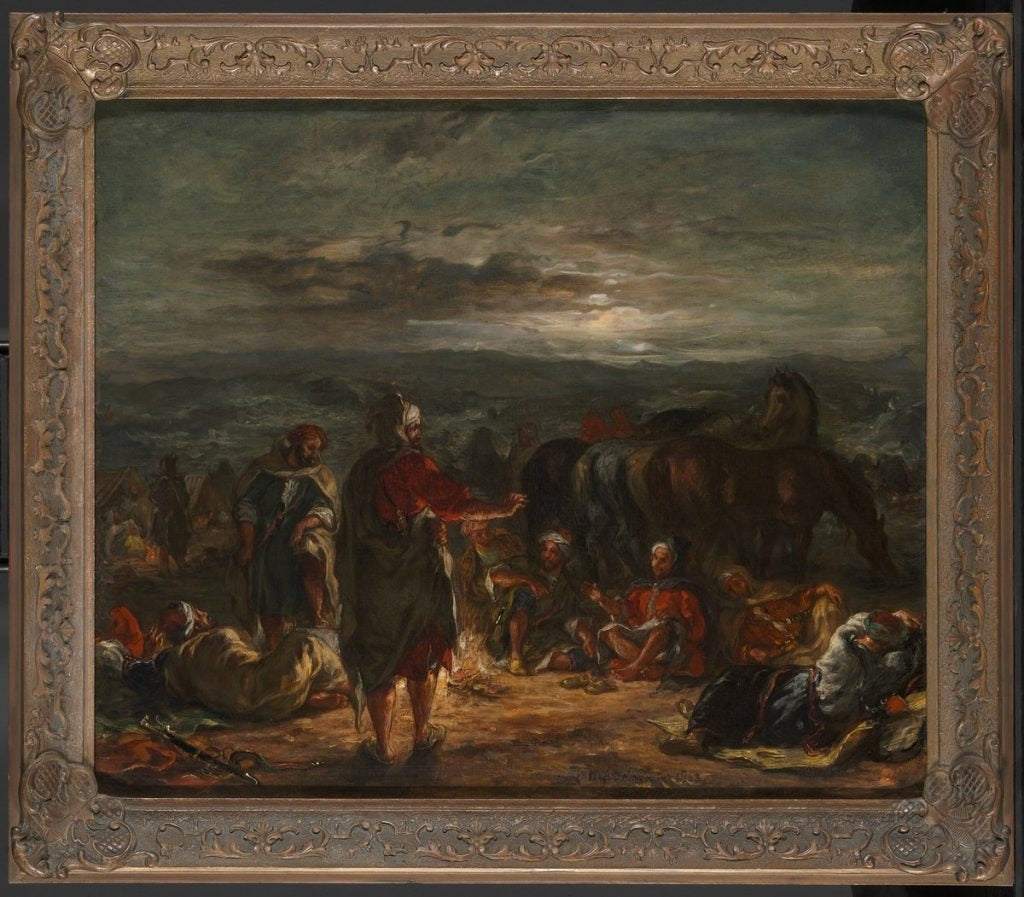 Un campo arabo di notte - Eugène Delacroix