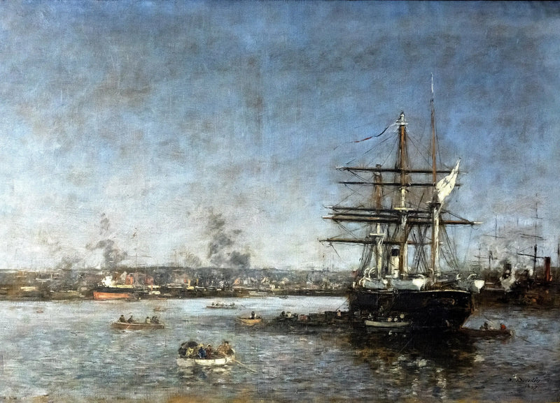 Una corvetta russa nel bacino dell'Eure: Le Havre - Eugène Boudin