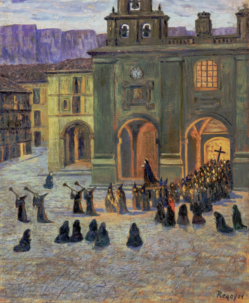 Venerdì Santo di prima mattina a Orduas. - Dariço de Regoyos