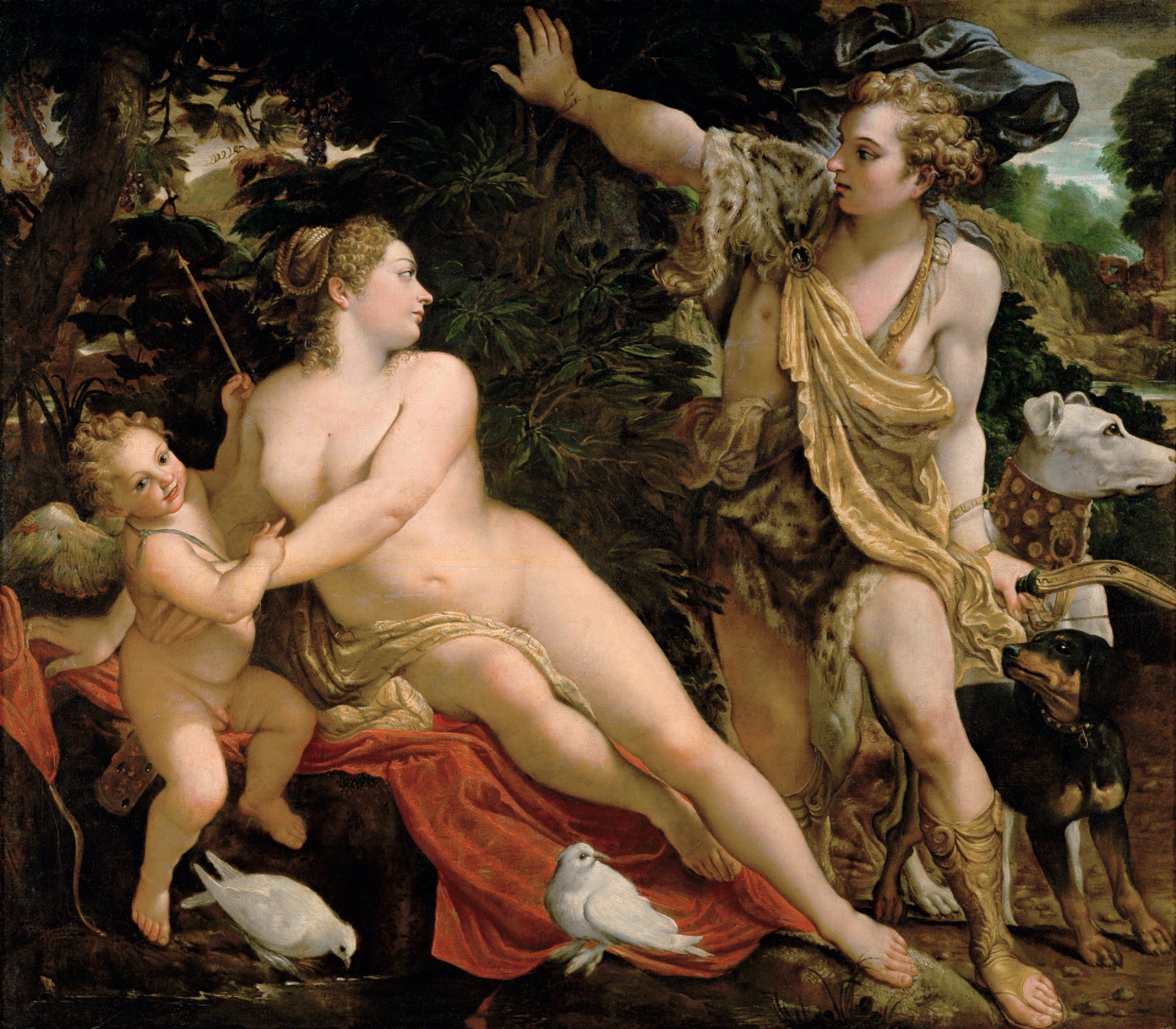 Vénus, Adonis et Cupidon - Annibale Carracci