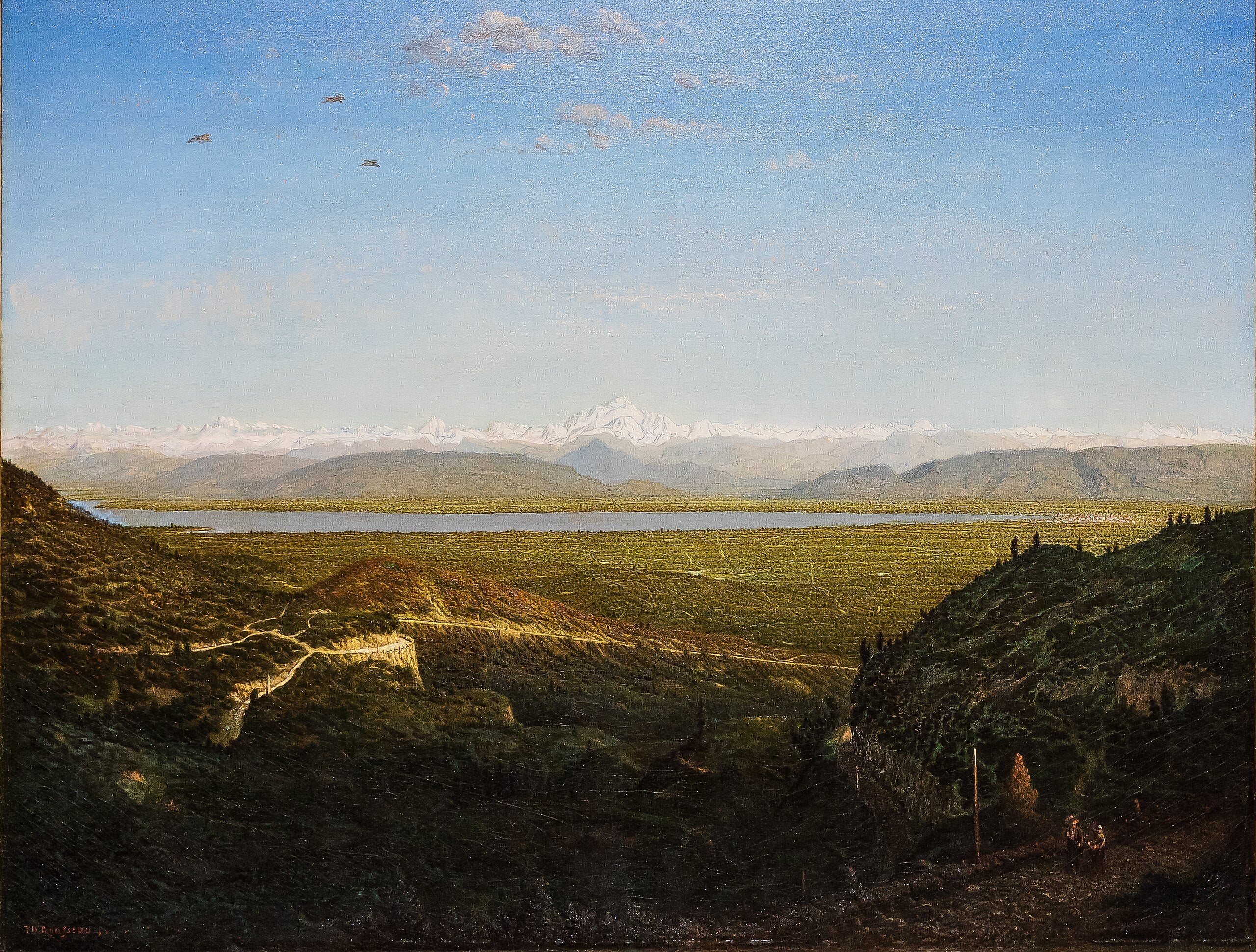 Veduta del Monte Bianco, visto da La Faucille - Théodore Rousseau