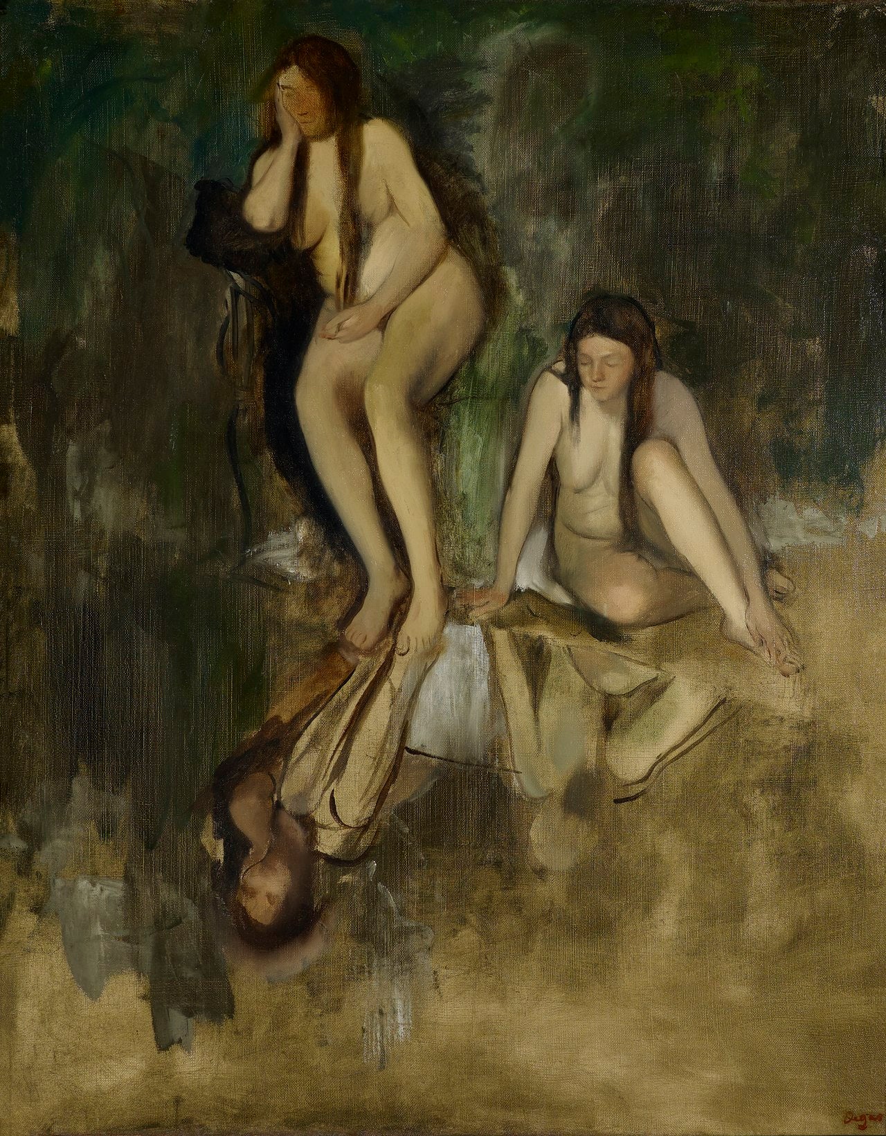 Reproduction du tableau « étude de nus pour Mlle Fiocre dans le ballet "La Source" - Edgar Degas » par Alpha Reproduction en peinture à l’huile