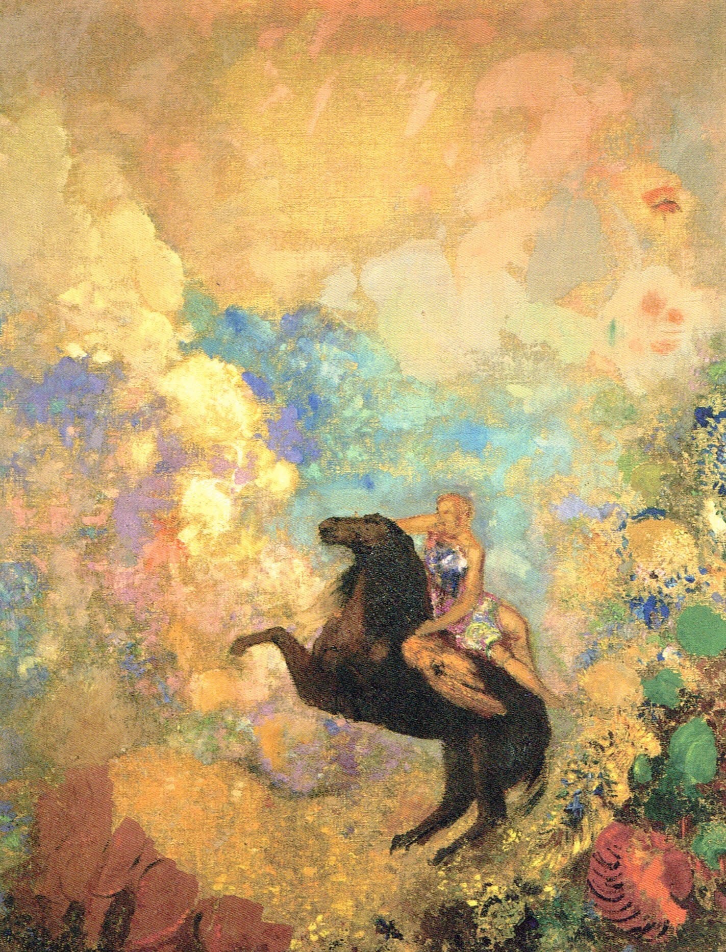 La Muse sur Pégase - Odilon Redon