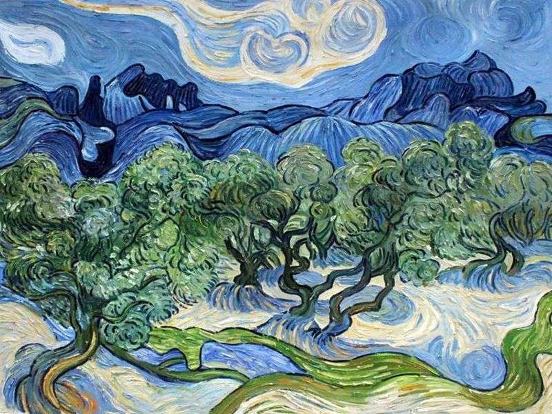 Ulivi con le Alpilles sullo sfondo - Vincent van Gogh