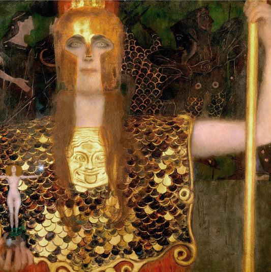 🛡️✨ Pallade Atena – Gustav Klimt (1898)
