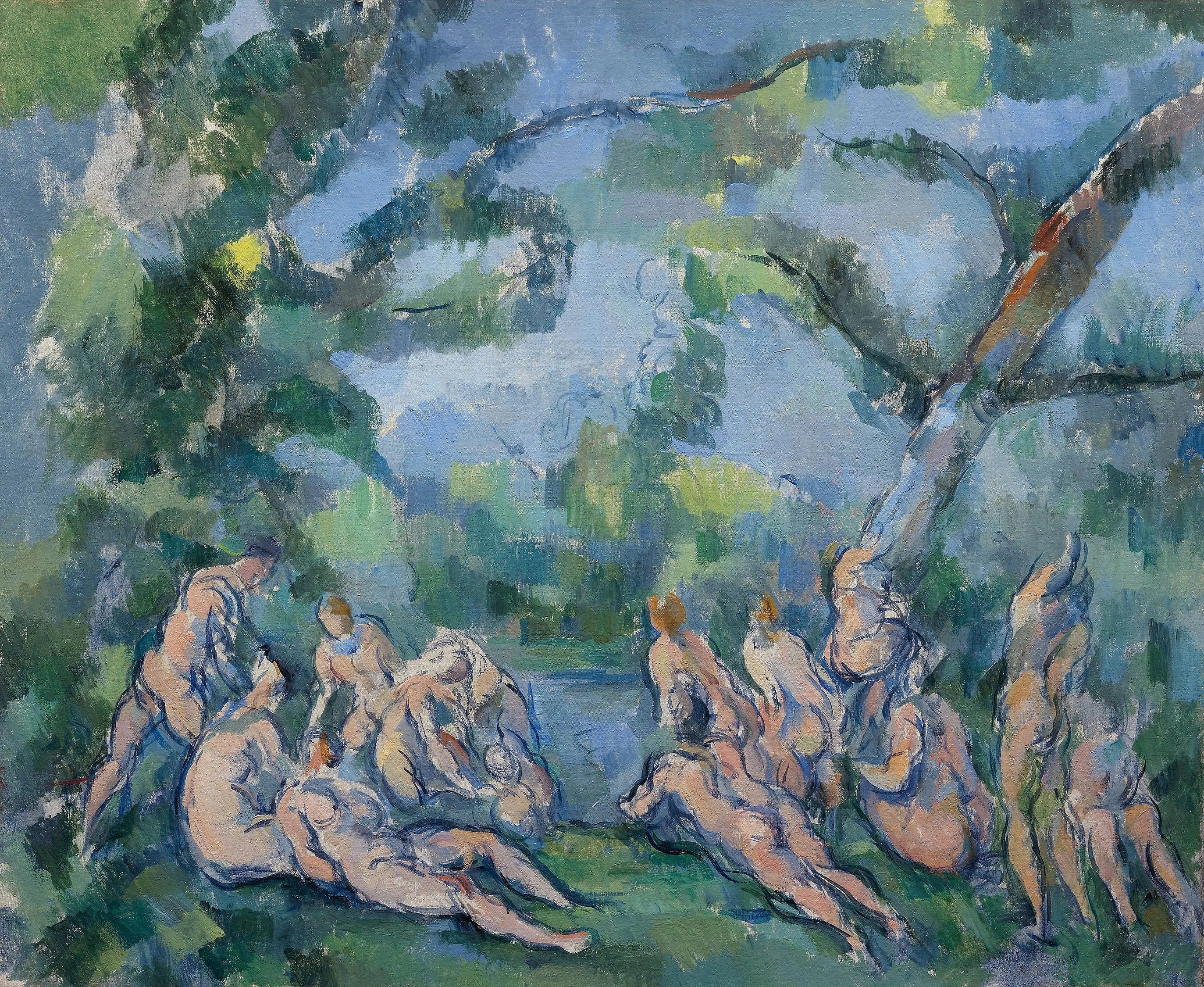 Reproduction du tableau « Baigneuses - Paul Cézanne » par Alpha Reproduction en peinture à l’huile