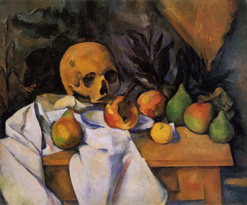 Natura morta con teschio - Paul Cézanne