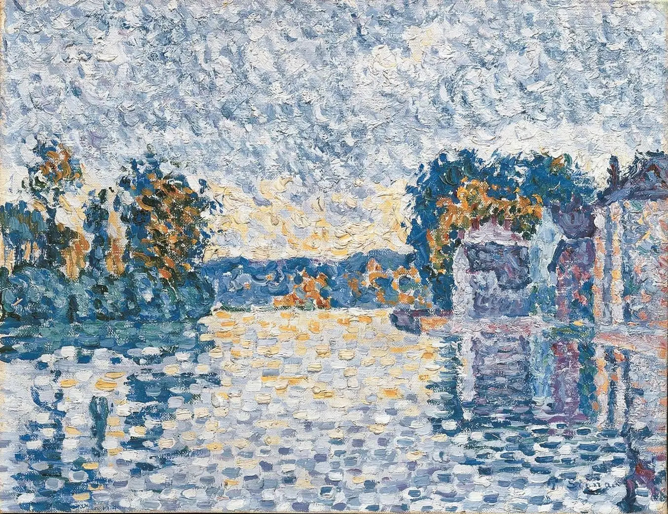 Reproduction du tableau « La Seine à Samois (étude) - Paul Signac » par Alpha Reproduction en peinture à l’huile