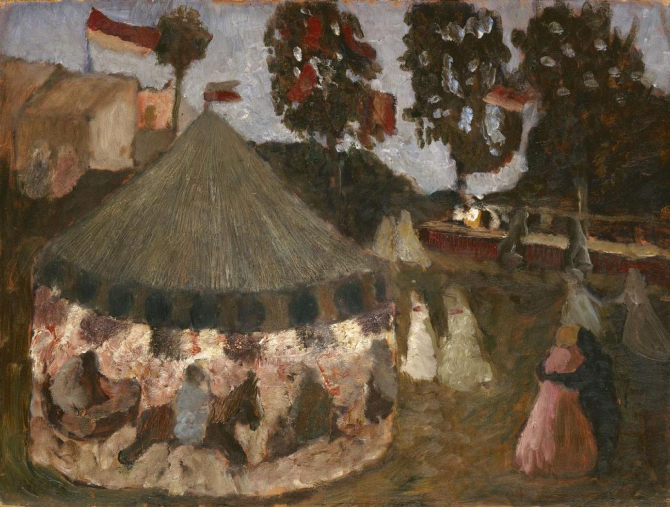 Shooting festival with carousel II (Schützenfest mit Karussell II) - Paula Modersohn-Becker