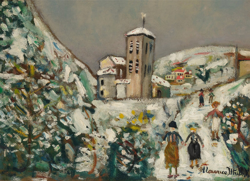 Paysage de montagne sous la neige - Maurice Utrillo